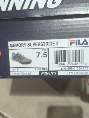FILA Memory Superstride 2 Women's Sneaker - Grey with Light Blue Accents